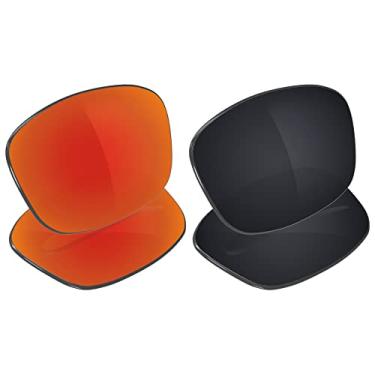 Imagem de Galvanic Lentes de reposição para óculos de sol Oakley Splinter - Rubi + preto polarizado - Pacote combo