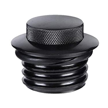 Imagem de Tampa de combustível pop up motocicleta tampa de gás rosqueada montagem embutida tanque de combustível tampa de gás para Sportster Dyna Softail Fatboy 1982-2018 (preto)
