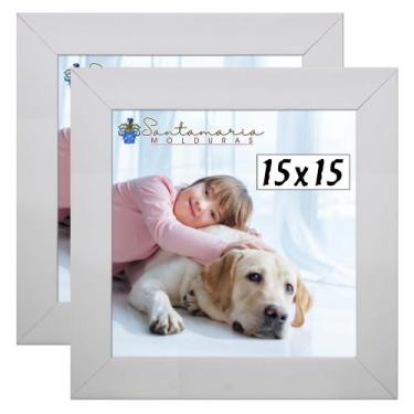 Imagem de Kit 2 Porta Retrado Molduras 15x15 Branco - Santamaria Molduras