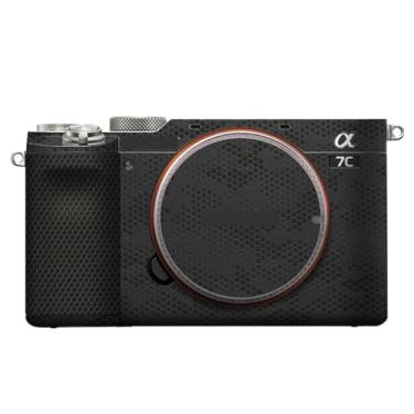 Imagem de JERXTTON Adesivo de capa de câmera para Sony A7C protetor de câmera película protetora antiarranhões decoração (Mamba Preto)