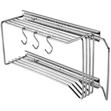 Imagem de Suporte Porta Espetos Lateral CROMADO - Masutti Copat 