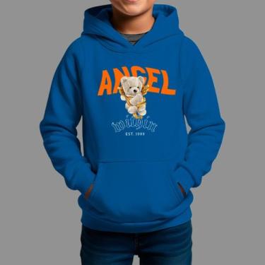 Imagem de Moletom Canguru Infanto Juvenil Algodão Moda De Rua Tecido Macio Angel