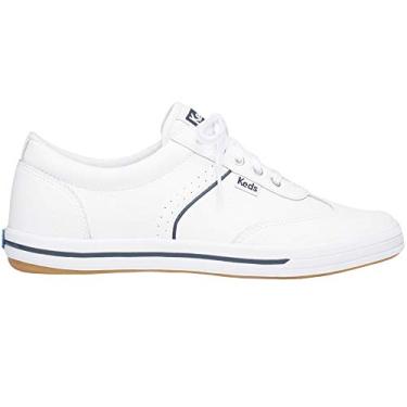 Imagem de Keds Tênis feminino Courty Core Canvas, Couro branco, 10 Wide