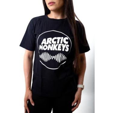 Imagem de Camiseta Arctic Monkeys Adulto - Glev.Conceito, P, Preto