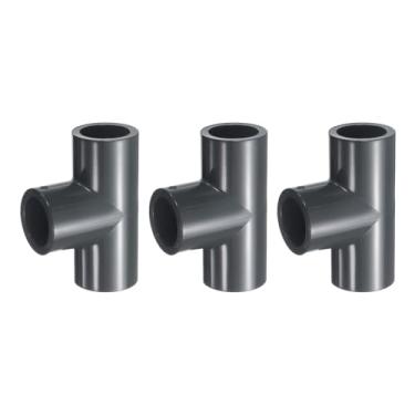 Imagem de HARFINGTON 3 peças Tee PVC encaixe 1/5.1 cm conector 3 vias móveis grau construção tubulação acoplamento cotovelo acessórios para esgoto encanamento tubo de drenagem suprimentos de água construir