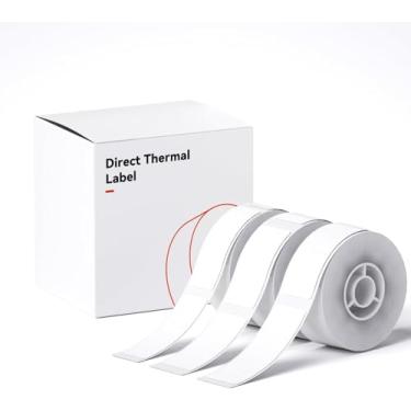 Imagem de Fita adesiva para impressora D11/D110/D101, 3 rolos de papel de refil de etiquetagem adesiva à prova d'água para Niimbot D Serises Printe, 15 × 30 mm + 15 × 50 mm + 12 × 40 mm (branco)