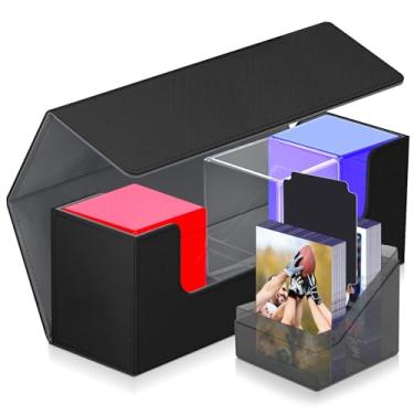 Imagem de Homthy Card Deck Case with 4 Pack Acrylic Card Storage Boxes, Magnetic Closure Magic Gathering Card Protectors Fits 1000+ Sleeved cards MTG and Sport Cards