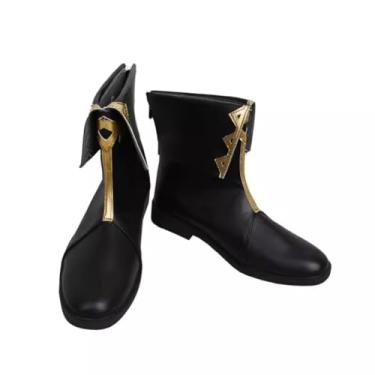Imagem de COSGOGO Texas the Silence Silent Hunter Boots Inspired by Arknights Game - Sapatos de cosplay unissex para festa feminina homem Halloween, Multi, 34