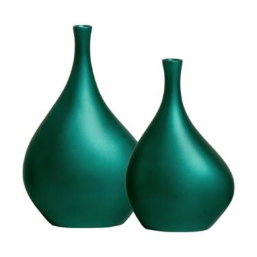 Imagem de Dupla de Vasos Decorativos Garrafas Cristal Verde Éden