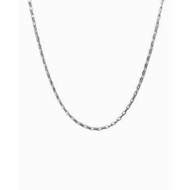 Imagem de Colar Masculino Elos - Aço Inox - Leão de Neméia, Masculino, Prata, 60