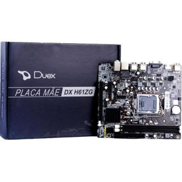 Imagem de Placa Mãe Duex DX H61ZG Box para Intel LGA 1155 Memória DDR3 Som Video