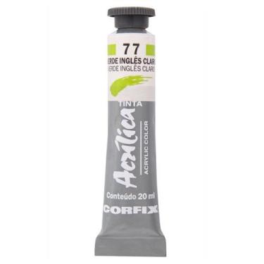 Imagem de Tinta Acrílica 20ml 077 Verde Ingles Claro Corfix, 077 VERDE INGLES CL