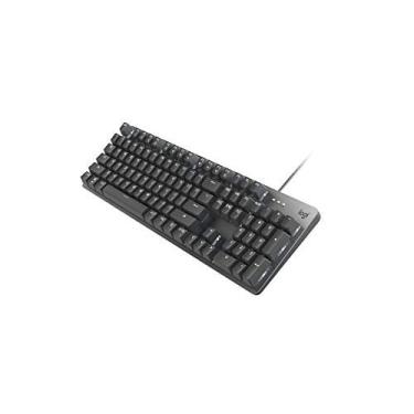 Imagem de Logitech K845 Teclado mecânico iluminado, interruptores mecânicos, pernas de inclinação ajustáveis fortes, tamanho completo, caixa superior de alumíni