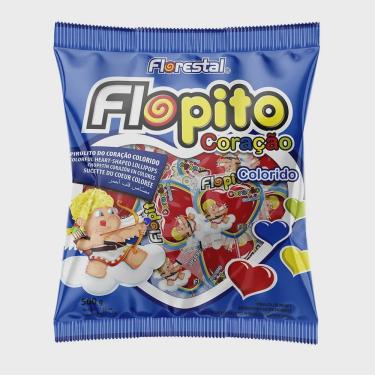 Imagem de Pirulito Coracao Colorido 500g Florestal