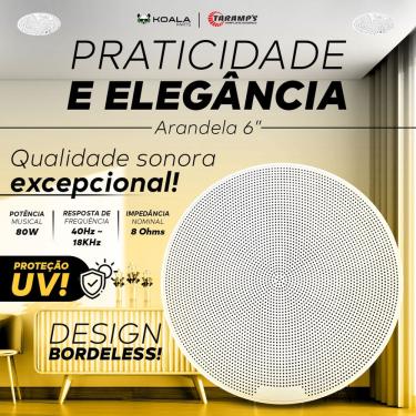 Imagem de Par Alto Falante Arandela 6Pol 8Ohm 80W Taramps Som Ambiente