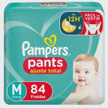 Imagem de Fralda pampers pants bag ajuste total M com 84 unidades