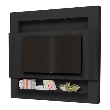 Imagem de Painel Home Suspenso Riviera Ripado para TV até 75 - Móveis Luapa Preto