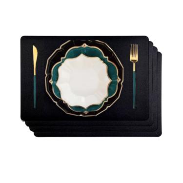 Imagem de Kit 8 Peças Jogo Americano Sousplat Retangular Mesa Posta