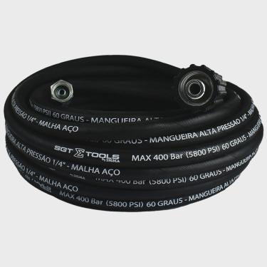 Imagem de Mangueira Trama Aco m22/14 X 1/4 Femea para Lavadoras Alta Pressao - 12 Metros