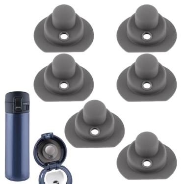 Imagem de 6 peças de substituição da junta da tampa superior para caneca de aço inoxidável Zojirushi 473 ml 340 g, peças de anel de vedação de tampa de silicone acessórios à prova de vazamento compatíveis com