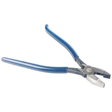Imagem de Klein Tools D201-7CSTLFT Alicate de corte lateral de ferro para torcer e cortar arame de vergalhão para amarrar de vergalhões, canhotos e carregados por mola, 22,8 cm