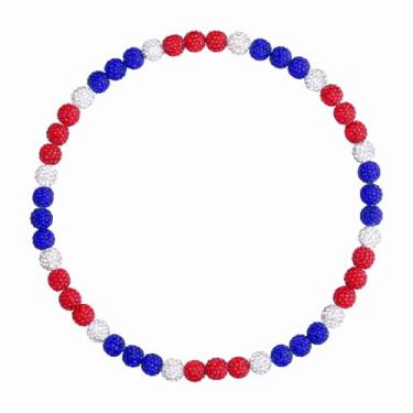 Imagem de NUKAYAI Colar de contas de beisebol masculino Bling Ice 40,6 cm/45,7 cm/50,8 cm Coleção Brilhante, Colar de Beisebol Brilhante, Strass Brilhante, Inspirada em Discoball, Presentes para Amantes de