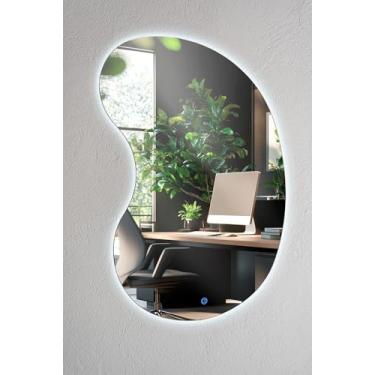 Imagem de Espelho Orgânico Bean Led Luz Indireta 60x40cm Decorativo LED 6000k