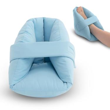 Imagem de NYOrtho Protetor de calcanhar de pressão – 2 botas ultra macias – 2 almofadas de camada dupla para pés – Protetores de calcanhar – Tamanho bariátrico padrão – Tecido de veludo extra suave