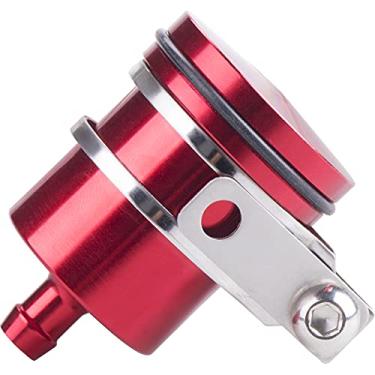 Imagem de MRELC Copo de óleo de reservatório de fluido de freio universal de motocicleta adequado para Yamaha, Kawasaki, Honda, Suzuki, BMW e mais (vermelho)