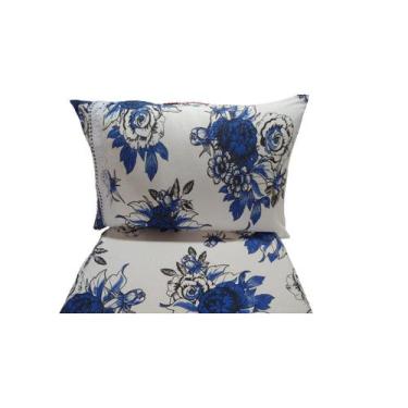 Imagem de Lençol Malha Casal Box Estampado C/ Elástico + 02 Porta Travesseiros c