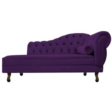 Imagem de Diva Recamier Diana 160cm Lado Esquerdo Suede Roxo