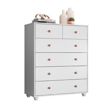 Imagem de Cômoda Helena 6 GV Branca - Móveis Albatroz