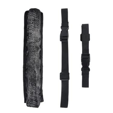 Imagem de BOXOB Alça de perna com coldre para ventilador, bolsa dobrável com cinto elástico e alça na coxa, acessórios de manga rave de verão para festa de dança (ventilador não incluído)