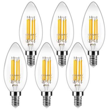 Imagem de Lâmpada LED DiCuno E12 Candelabra 4W 550lm 2700K Não regulável, pacote