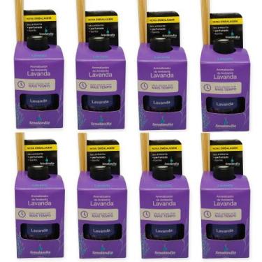 Imagem de Kit 8 Difusor Lavanda Aromatizador Ambiente Vareta 280ml Perfumado Sen