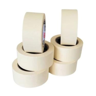 Imagem de Kit 6 Fita Crepe Automotiva Branca Adere 425 48MM X 50M Adere