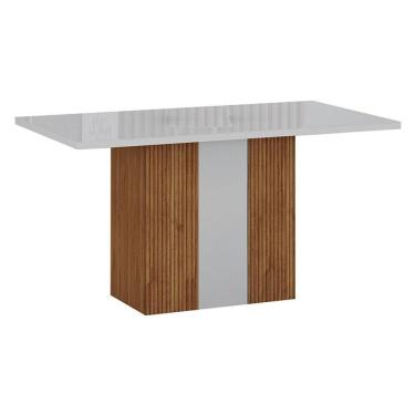 Imagem de Mesa De Jantar Doha 120x80 Reto Freijó Decor Off White - Leifer Móveis