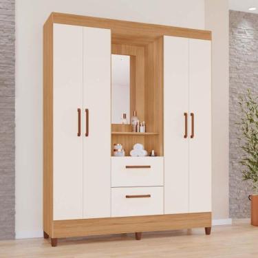 Imagem de Guarda-Roupas Vinhedo 100% MDF Tuboarte 4 Portas 2 Gavetas em Incluso 