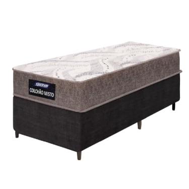 Imagem de Cama Box Solteiro Gazin Colchão Com Espuma 88x188x55cm Camboriu Marrom-Suporta Até 120 Kg Por Pessoa