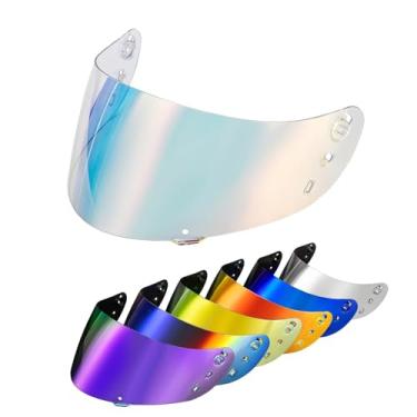 Imagem de PSLER Icon Ic04 Visor - Icon Airflite Ic-04 Visor Motorcycle Helmet Tinted Visor UV Protection Face Shield Replacement for Ic04,Transparent Red