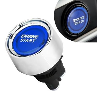 Imagem de 1 interruptor de ignição de partida do motor, 4,6 cm x 3,2 cm 12v 50a botão de partida do motor automotivo, acessório de interruptor de pressão sem chave, universal para carros, caminhões, trailers