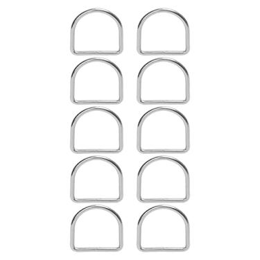 Imagem de MUNEFE 10 PCS 316 Anéis de aço inoxidável D, anéis de fivela marítima D, caiaque D Rings Acessórios para equipamento, ancoragem, remo, cordas, correntes, etc. (60 * 57 * 6MM)