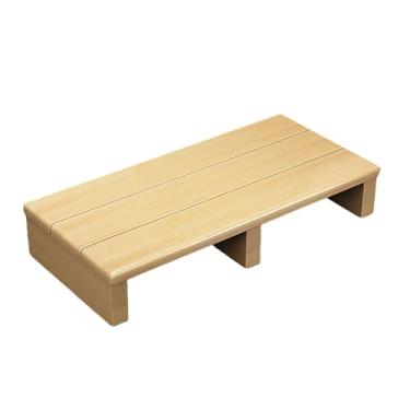 Imagem de FORRTY Escada De Madeira – Degrau Para Cama, Entrada, Cozinha, Banheiro – Banco Baixo Resistente, Madeira Maciça, Antiderrapante, Sem Montagem, Tamanhos 40–100cm(Wood,60X30X12CM)