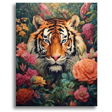 Imagem de Oiuyamn Pintura por número para adultos, kits de pintura a óleo DIY, tela fácil de pintar por números para iniciantes, perfeito para presentes e decoração de casa (40,6 cm x 50,8 cm)