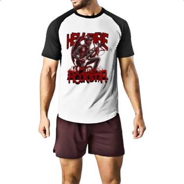 Imagem de Camiseta Raglan Hell Fire Rockstar - Alearts, GG