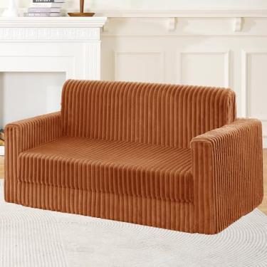 Imagem de HABUTWAY Sofá-cama dobrável, cadeira conversível 2 em 1 com apoio de braço, cama de cadeira dobrável portátil, sofá confortável, sofá preguiçoso multifuncional para sala de estar, quarto, dormitório