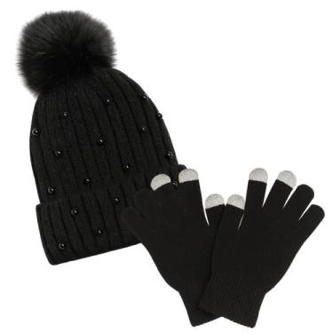 Imagem de Kit Inverno Feminino Touca Térmica e Luvas Touchscreen - Estilo, Confo