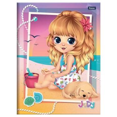 Imagem de Caderno Brochura Capa Dura Judy 80 Folhas Foroni, Roxo