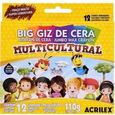 Imagem de Giz De Cera Acrilex Big Giz 12 Cores 2