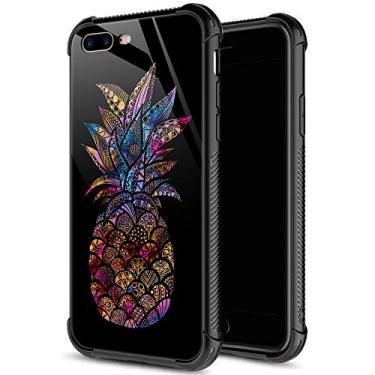 Imagem de Capa para iPhone SE 2020, capa de vidro temperado para iPhone 8, para meninas, lábios coloridos e sexy, capas para iPhone 7, à prova de choque, antiarranhões, para Apple iPhone 7/8/SE2 4,7 polegadas, quatro cores, iPhone 7/8/SE2, Mandala Pineapple